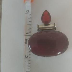 Garnet and Boswanna Agate Pendant